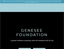 Tablet Screenshot of geneseefoundation.org